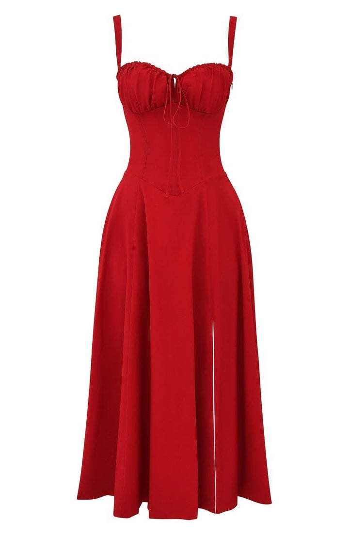 Damen Midikleid | Florales Design und Spaghettiträger | Eleganter Sommer-Look