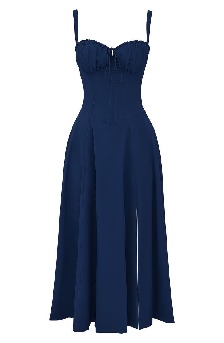 Damen Midikleid | Florales Design und Spaghettiträger | Eleganter Sommer-Look