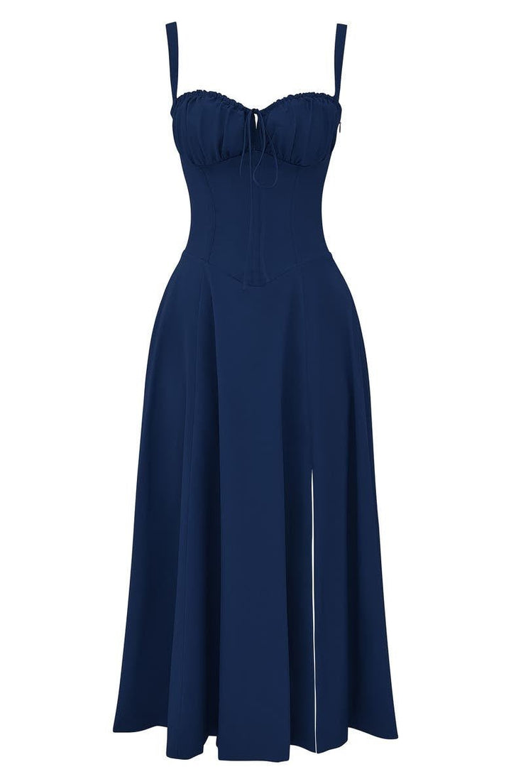 Damen Midikleid | Florales Design und Spaghettiträger | Eleganter Sommer-Look