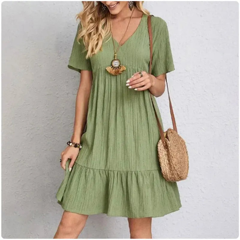 Musselin Mini Kleid für den Sommer