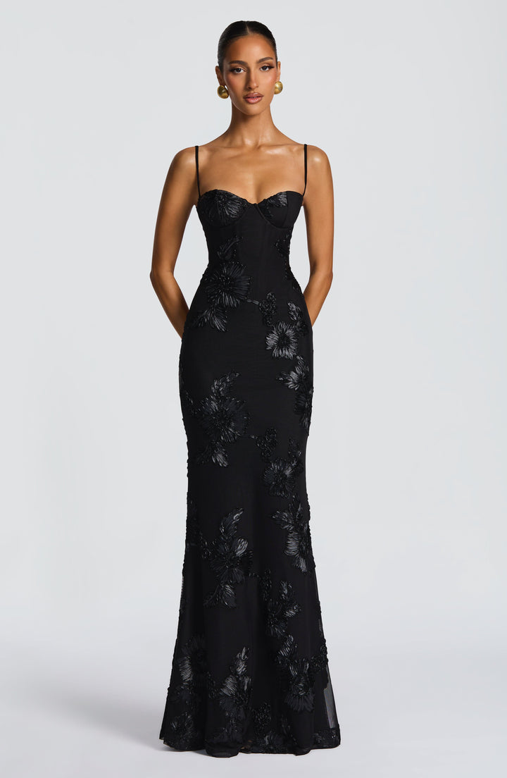 Robe maxi sans manches à décolleté en cœur | Coupe ajustée femme