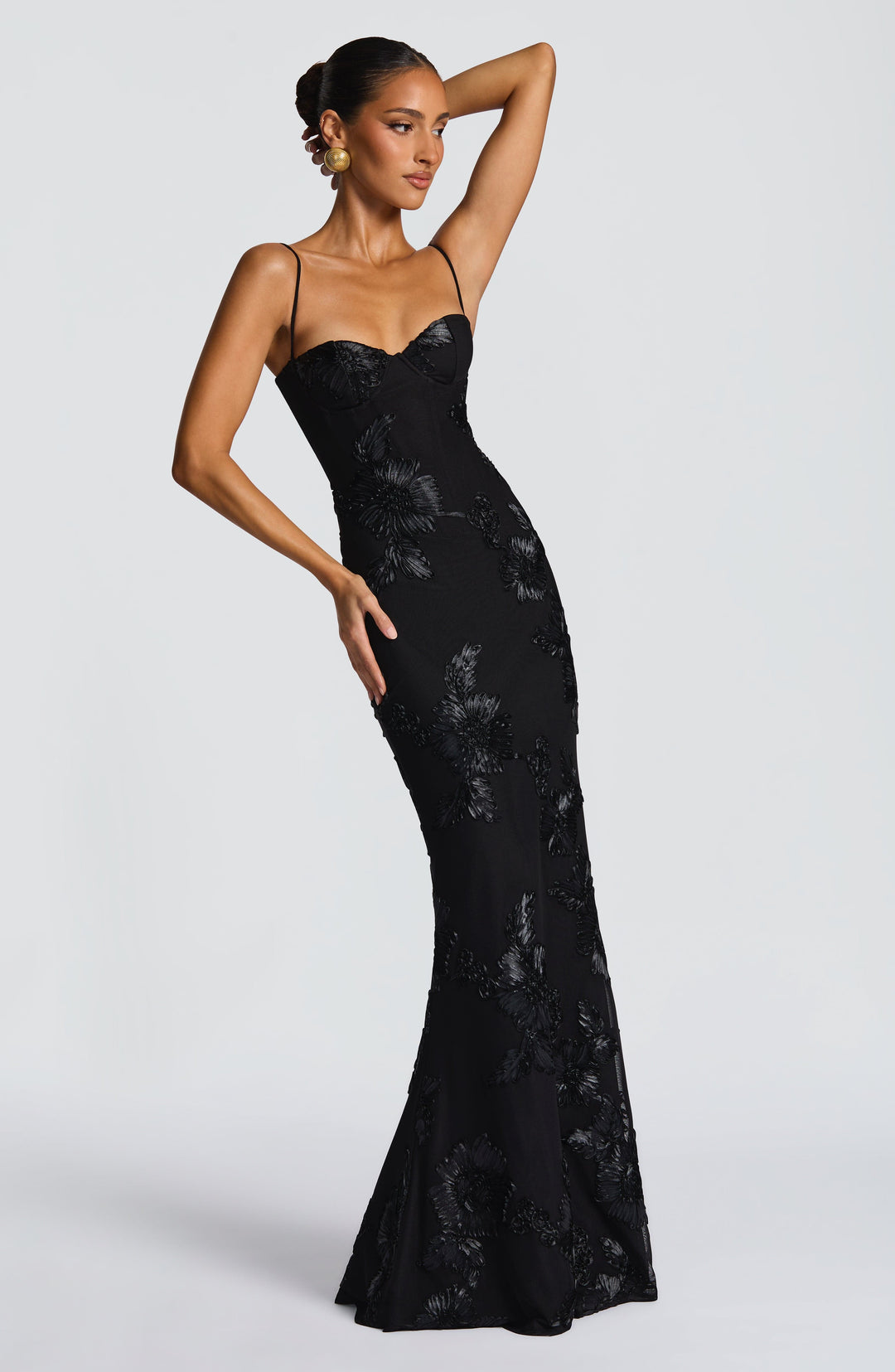 Robe maxi sans manches à décolleté en cœur | Coupe ajustée femme