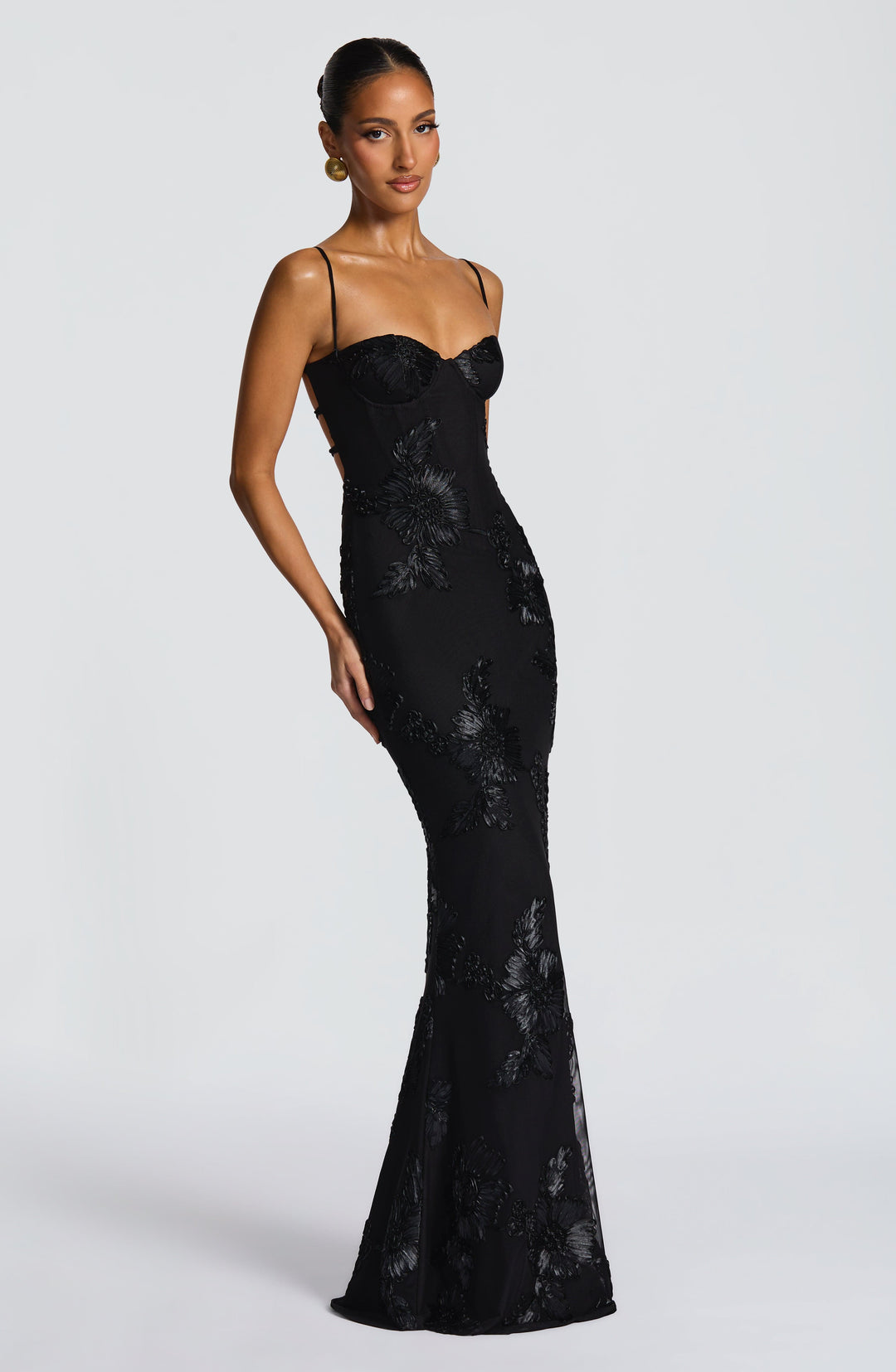 Robe maxi sans manches à décolleté en cœur | Coupe ajustée femme