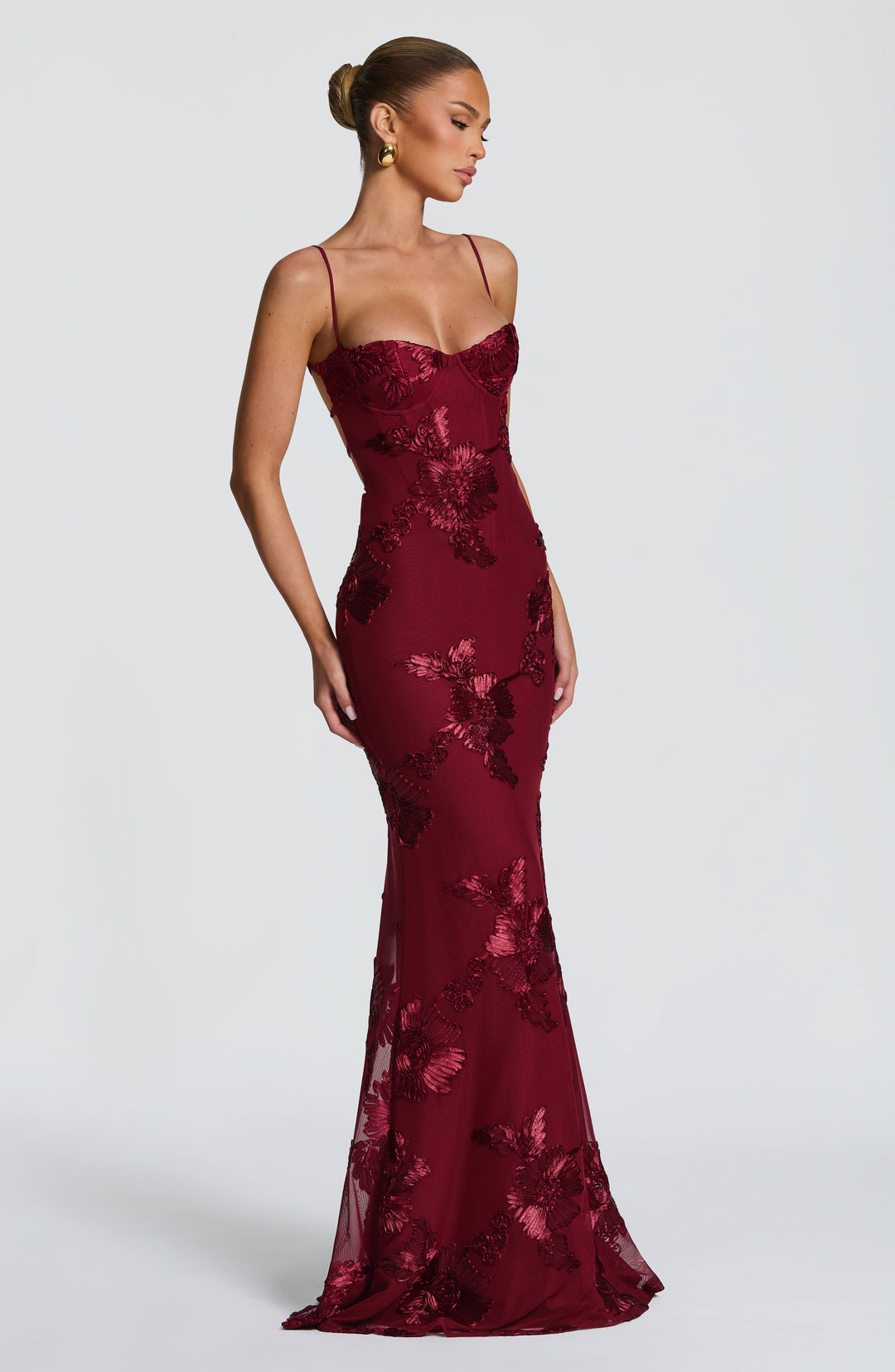 Robe maxi sans manches à décolleté en cœur | Coupe ajustée femme
