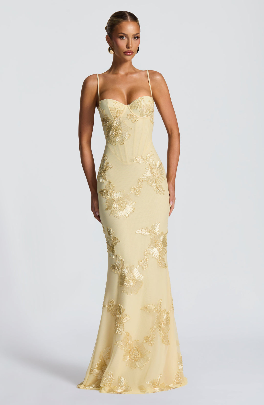 Robe maxi sans manches à décolleté en cœur | Coupe ajustée femme