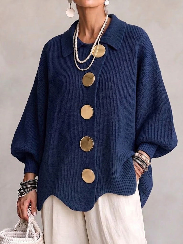 Elara | Women's Oversized Cardigan with Lantern Sleeves