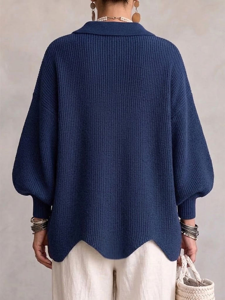 Elara | Women's Oversized Cardigan with Lantern Sleeves