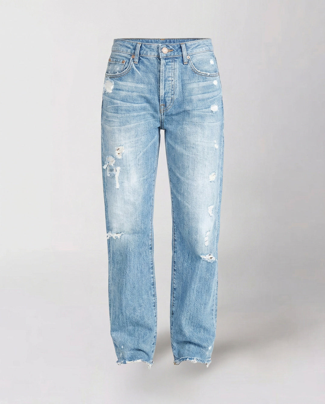 Damen Schmale Passform Hose mit Niedriger Taille | Leicht Ausgestellt