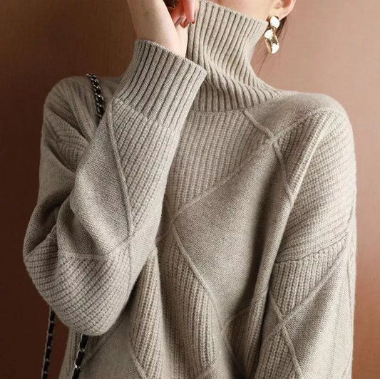 Pull en tricot à col roulé