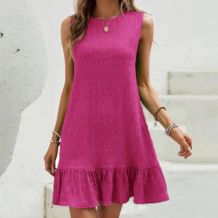 Rüschen-Hem-Mini-Kleid für Damen