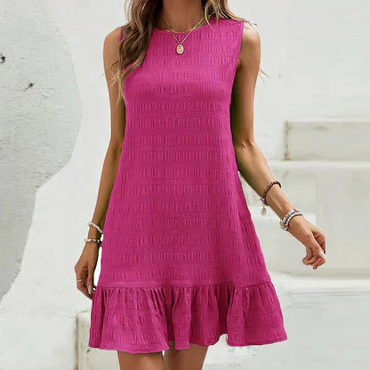 Rüschen-Hem-Mini-Kleid für Damen