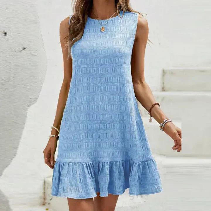 Rüschen-Hem-Mini-Kleid für Damen