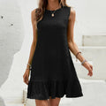 Rüschen-Hem-Mini-Kleid für Damen