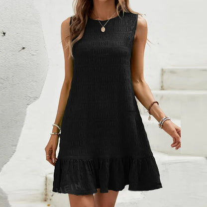 Rüschen-Hem-Mini-Kleid für Damen