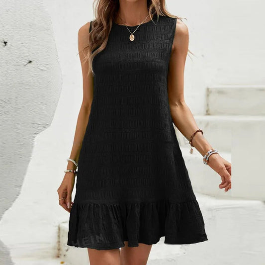 Rüschen-Hem-Mini-Kleid für Damen