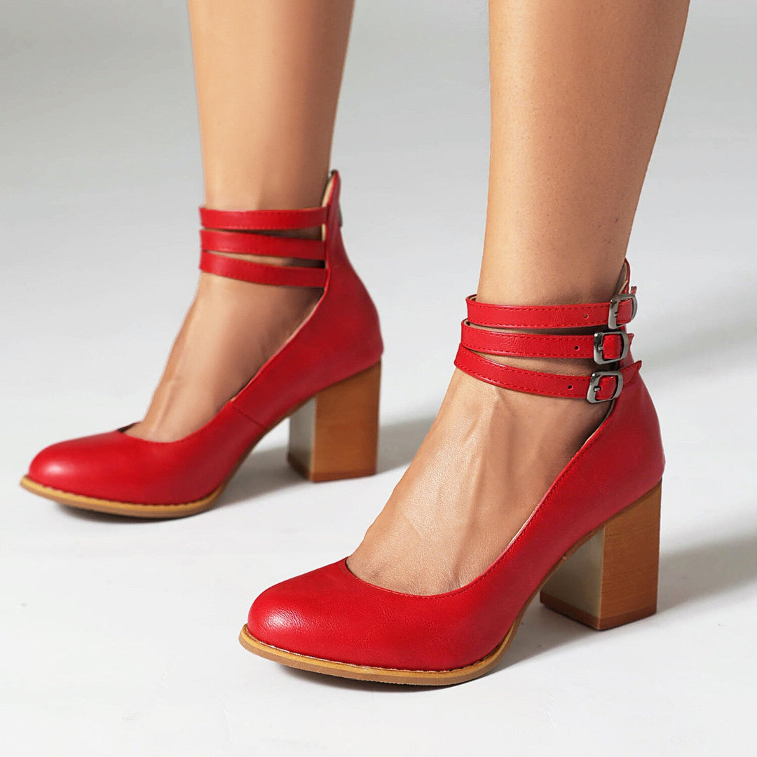 Damen Mehrriemige Schuhe mit Absatz | Klassisch