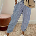 Sommerhose Damen | Bequeme Streifenhose mit lockerem Schnitt | Noelle