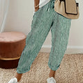 Sommerhose Damen | Bequeme Streifenhose mit lockerem Schnitt | Noelle