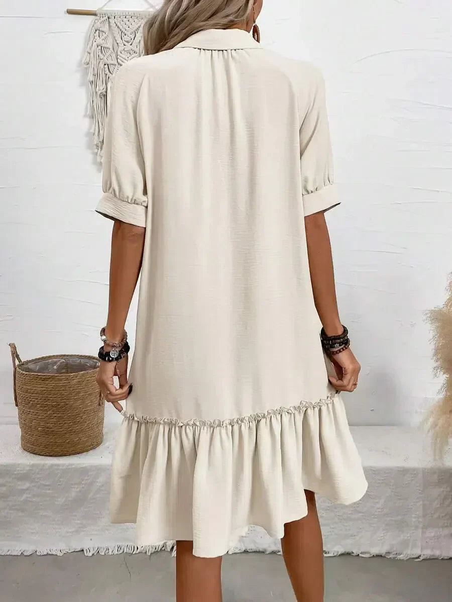 Stilvoll und vielseitig Rüschensaumkleid für Damen