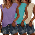 T-Shirt Damen | Lässige Sommermode mit V-Ausschnitt im 3er-Pack | Monika
