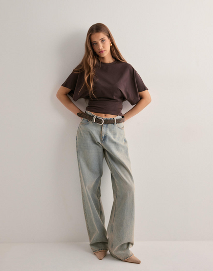T-Shirt Damen mit Weitem Ärmel-Design