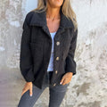 Teddyfleece-Jacke mit Knöpfen
