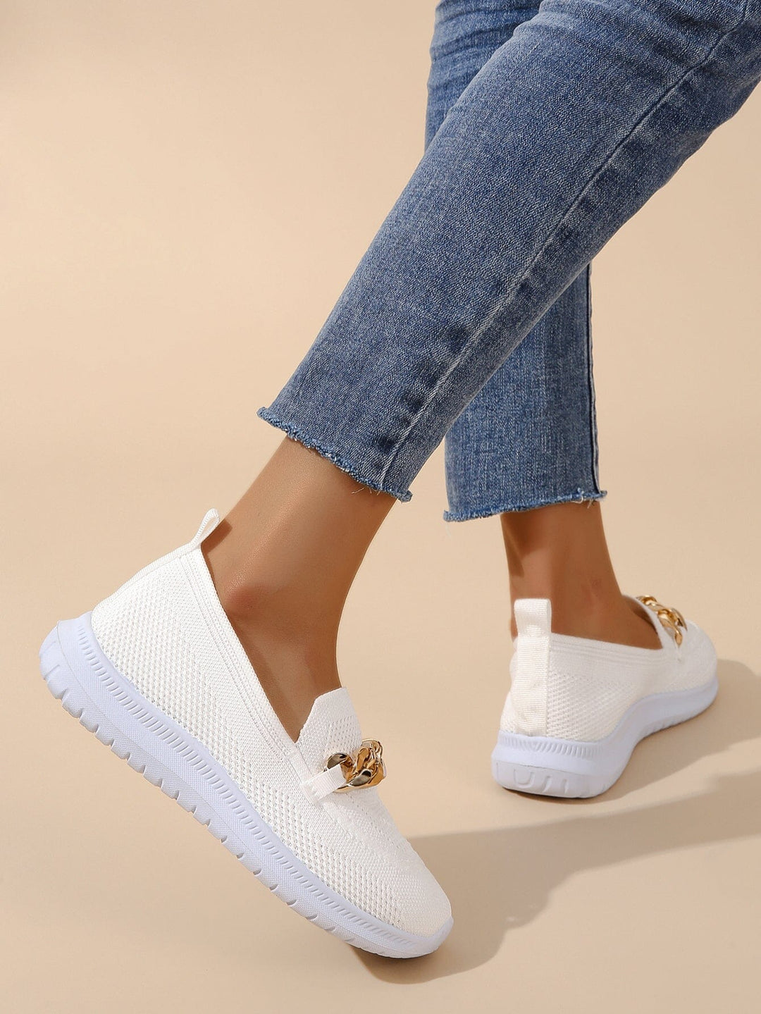 Damen Strick Loafer zum Hineinschlüpfen | Freizeit