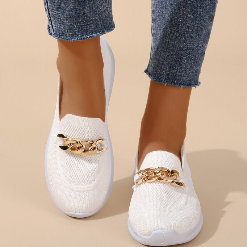 Damen Strick Loafer zum Hineinschlüpfen | Freizeit