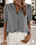 V-Neck Bluse für Damen