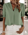 V-Neck Bluse für Damen