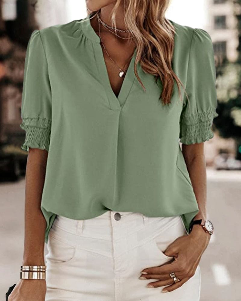 V-Neck Bluse für Damen