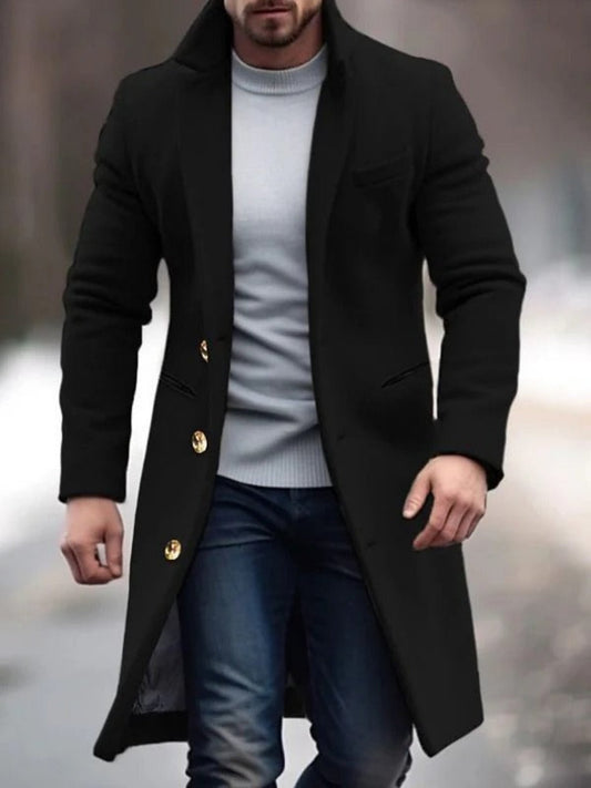 Herren Wintermantel | Langer Mantel Herbst/Winter Herrenmode