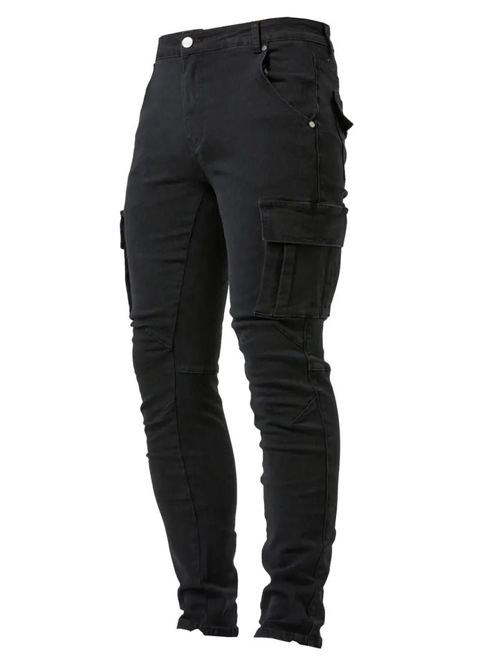 Herren Schlank Passform Cargo Jeans | Zahlreichen Taschen