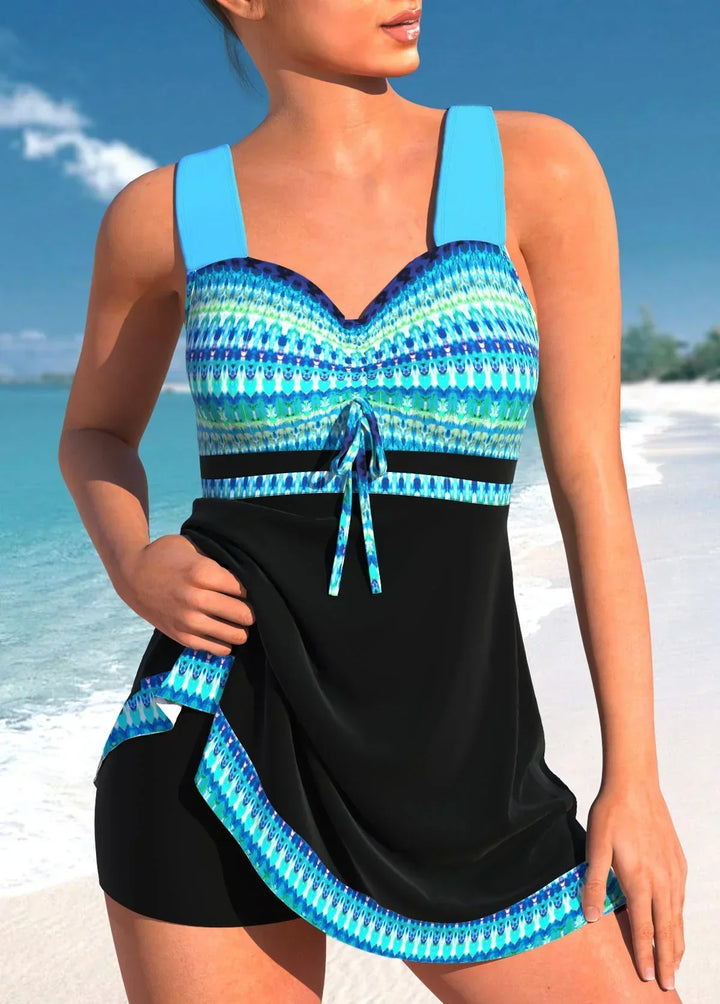 Tankini für Damen mit Herzausschnitt und breiten Trägern | Ärmellos