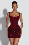 Vestito donna con scollo quadrato e spalline larghe, ricoperto di paillettes | Mini