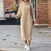 Zeitloses Strickkleid Damen 100% Baumwolle