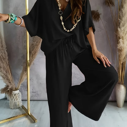 Zweiteiler Damen Set | Fließender Boho-Komfort für warme Tage | Elina