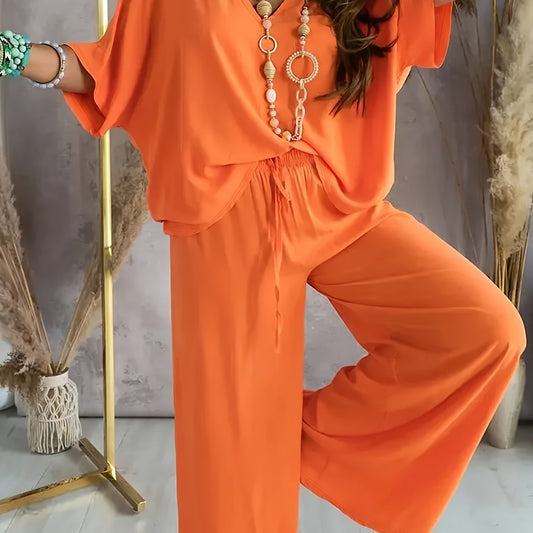 Zweiteiler Damen Set | Fließender Boho-Komfort für warme Tage | Elina